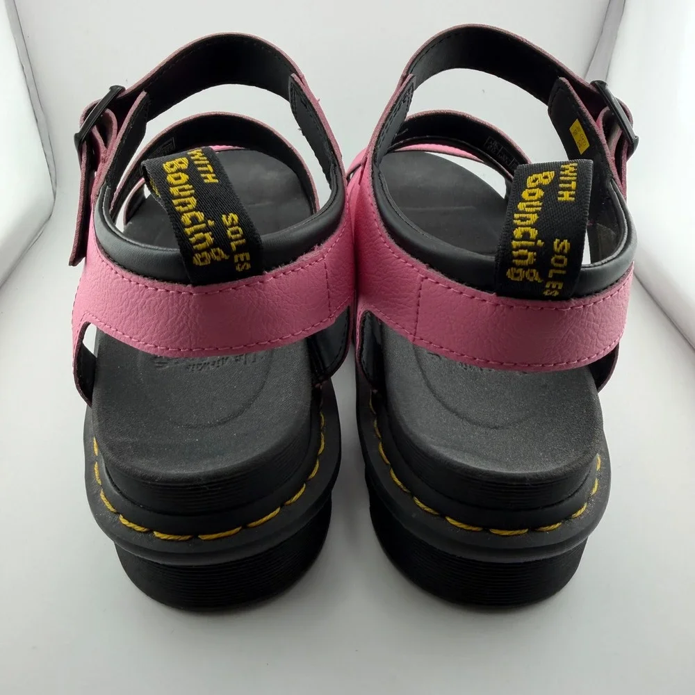 Dr. Martens Blaire Sandals Womens‎ 11 Pink Leather Gladiator Platform Strappy